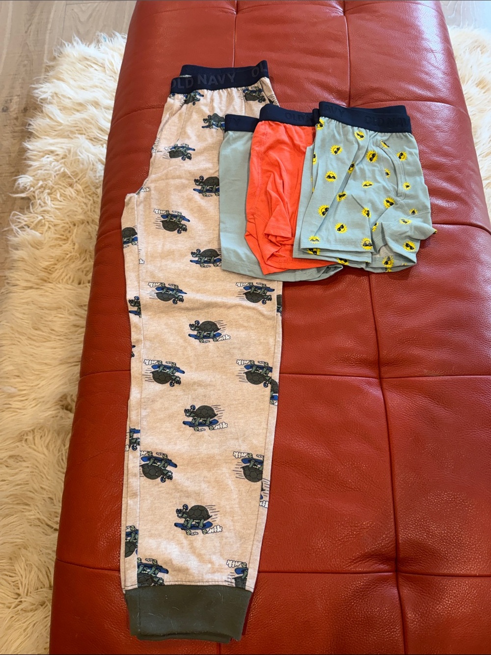 Kids Navy & Green Pajama Pants with Assorted Boxer Shorts - Navy